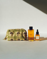 THE FACIAL OIL + TONING BODY OIL + CASEY HILL STUDIO X THOMAS GROVE SKIN MIMI CHINTZ COSMETIC BAG BUNDLE